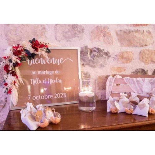 Décoration florale pour cadre photo