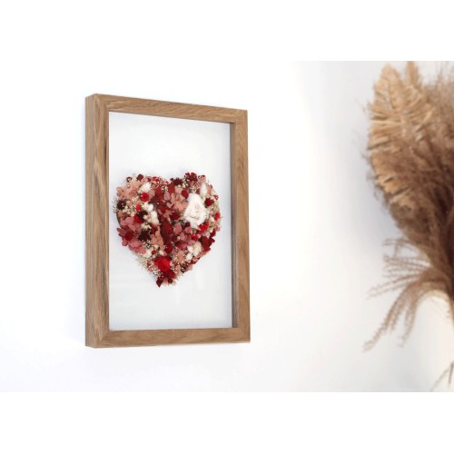 Tableau 3D en fleurs stabilisées et séchées